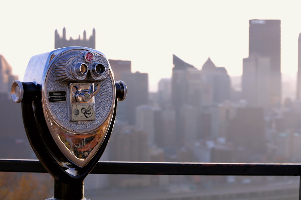 a metal object with a face on it