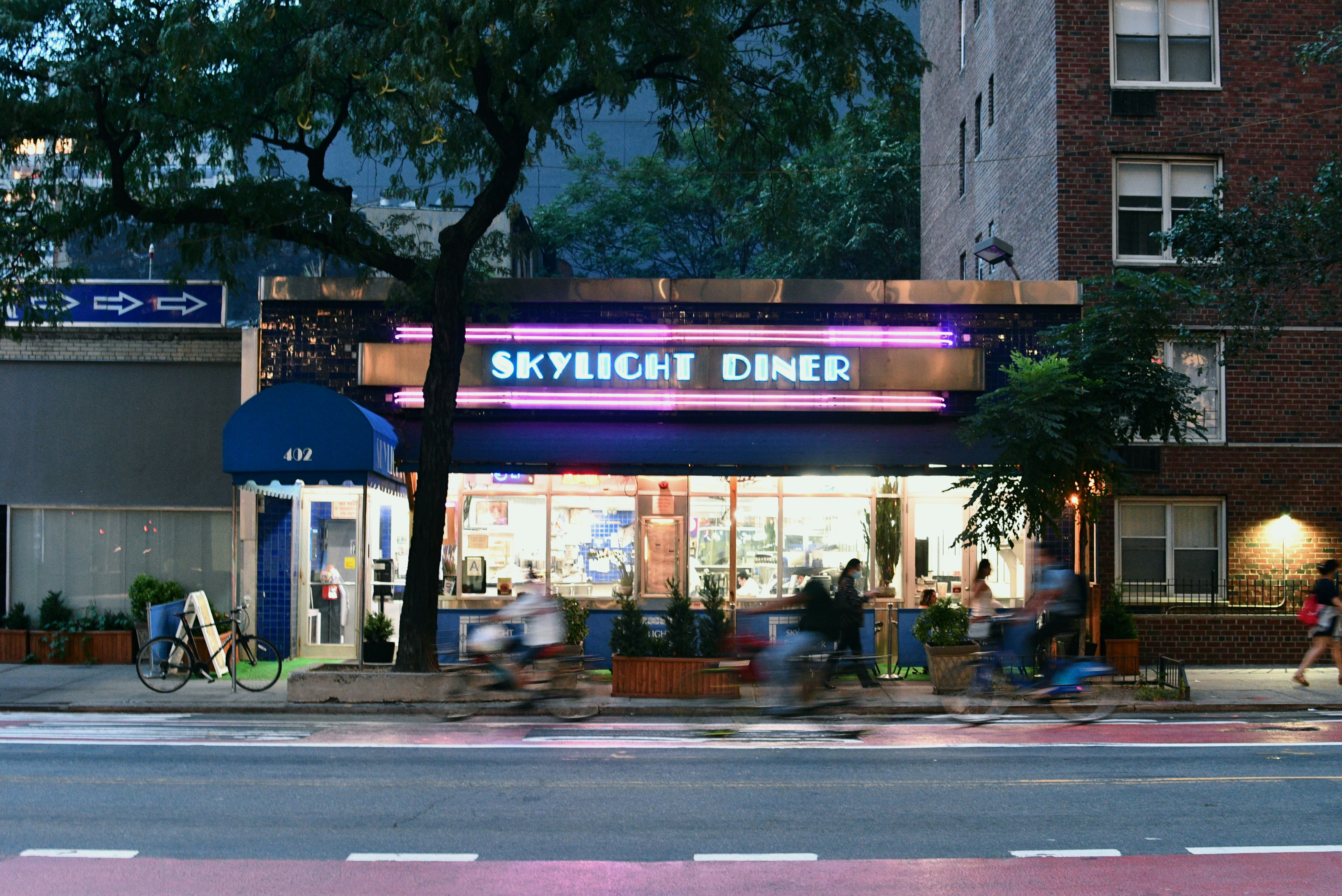 a storefront on a street corner