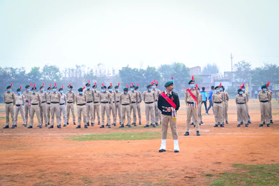 A group of Pakistan Army soldiers in uniform standing in formation during a recruitment drive.
