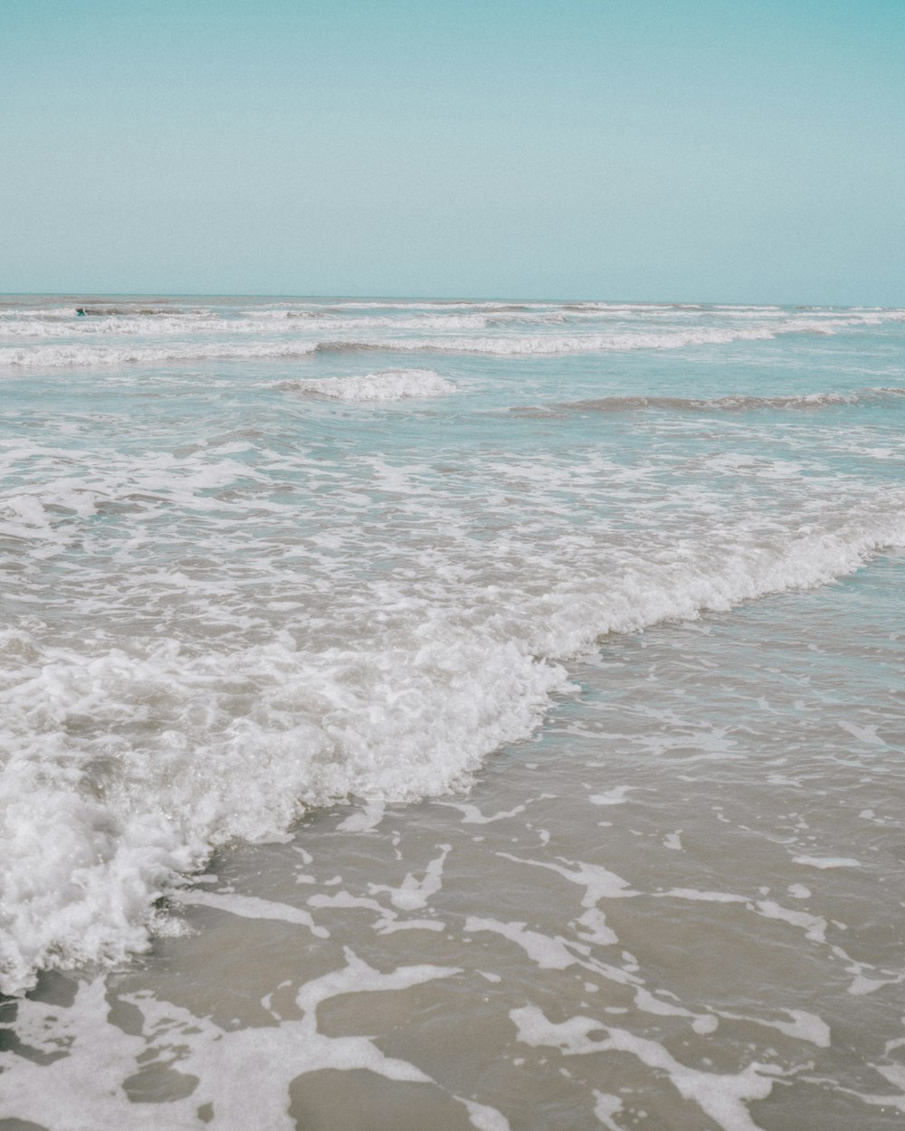 waves crashing on a beach