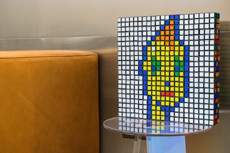 a cage with colorful wire