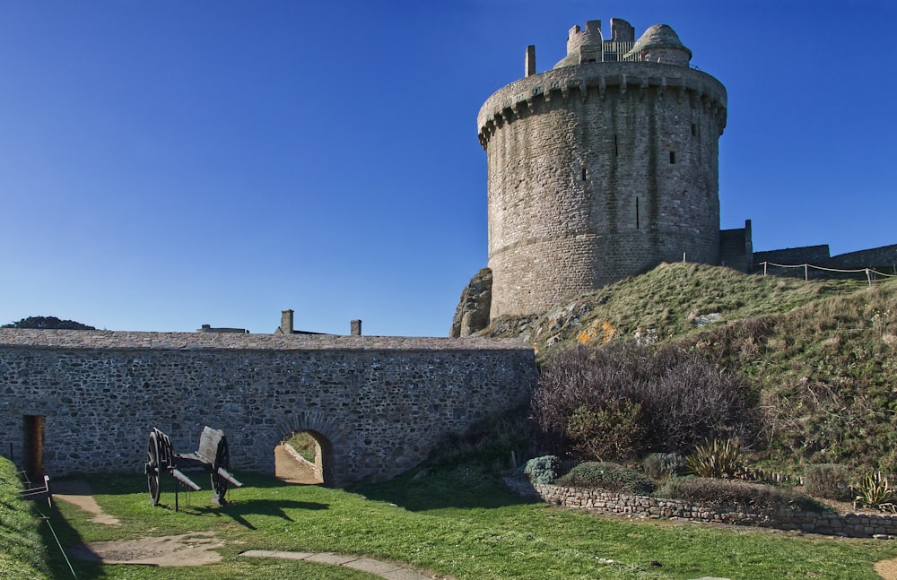 a castle on a hill