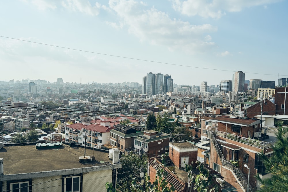 a city with many buildings