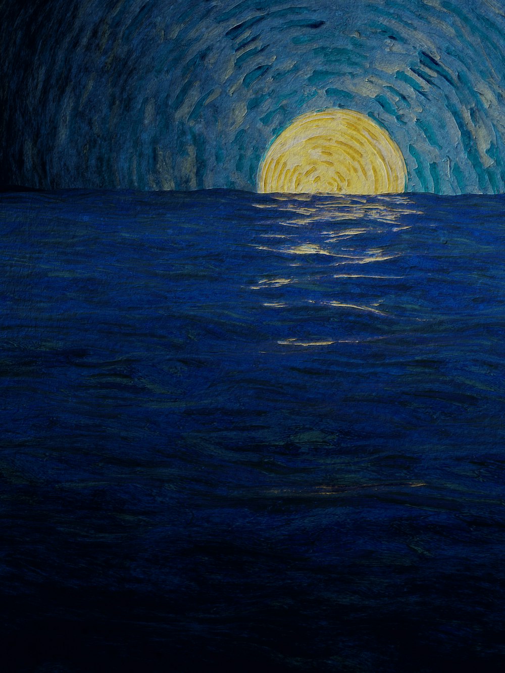 a yellow sun over water