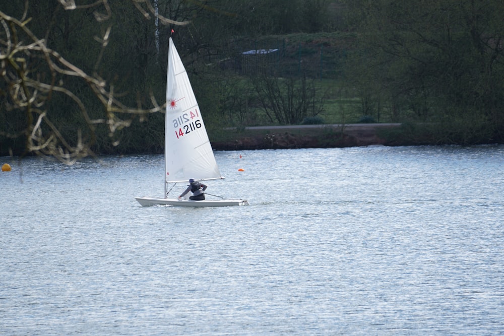 a person on a sailboat