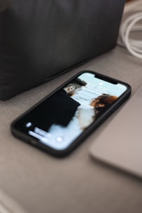 a cell phone on a table