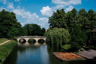 a bridge over a river