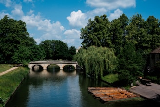 a bridge over a river