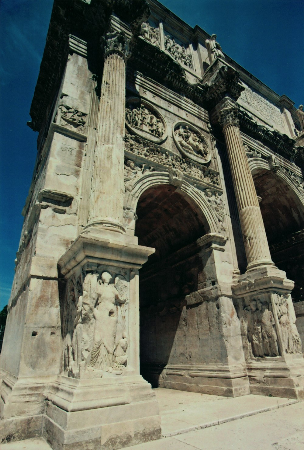 a building with a large archway