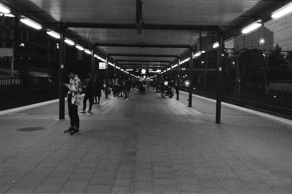 a person stands on a platform