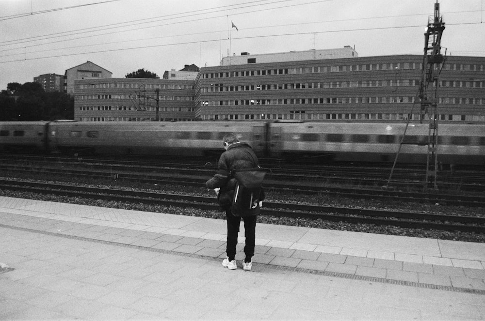 a person standing on a platform