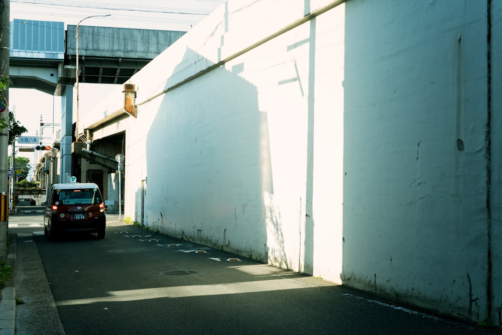 a car parked in a street