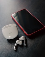 a red and black electronic device