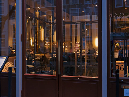 Interior view of vs restaurant & lounge showing inviting seating and ambient lighting.