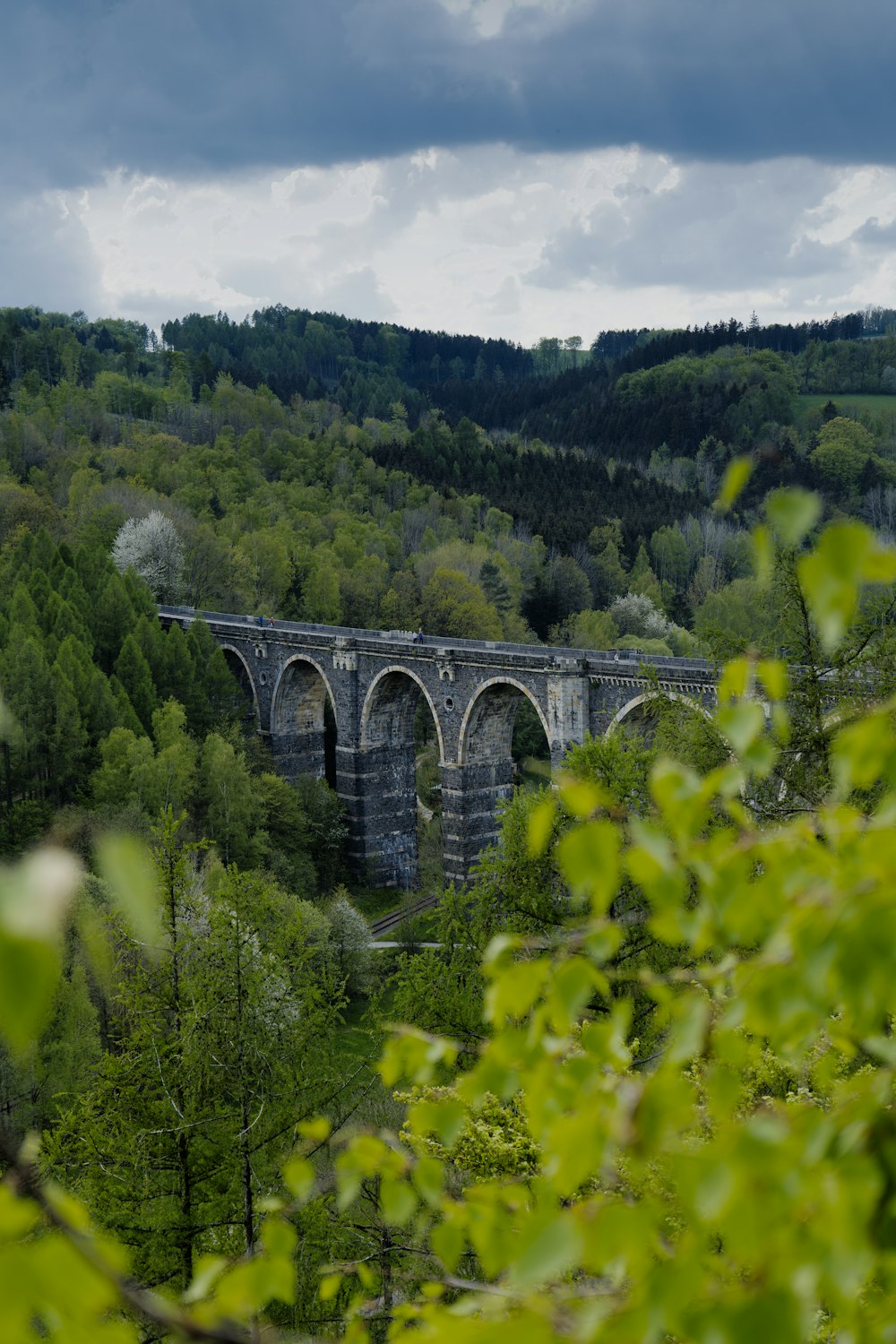 a bridge over a river