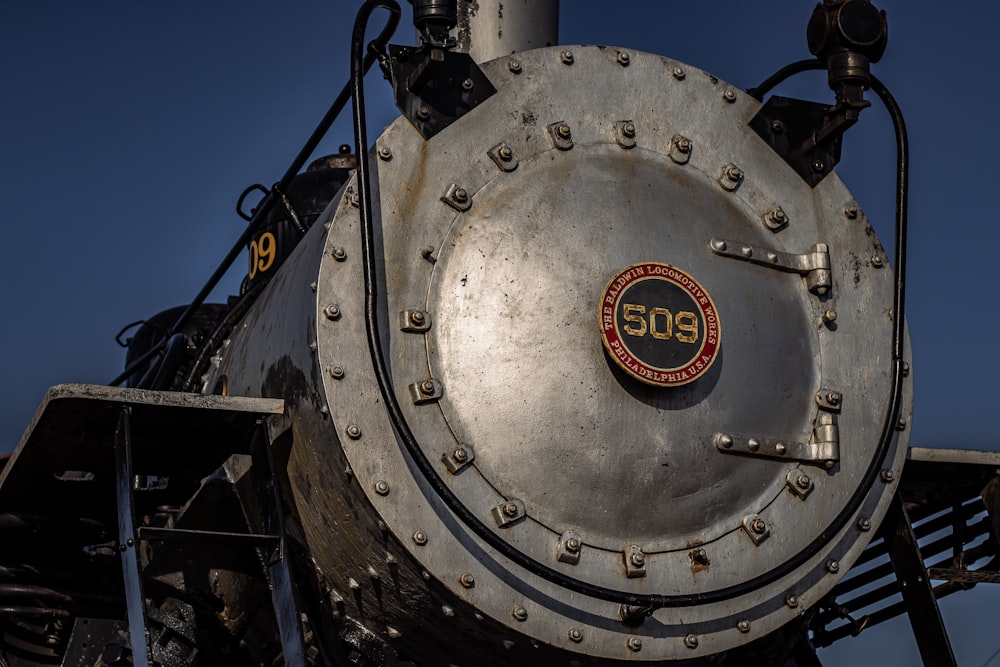 a large black train engine