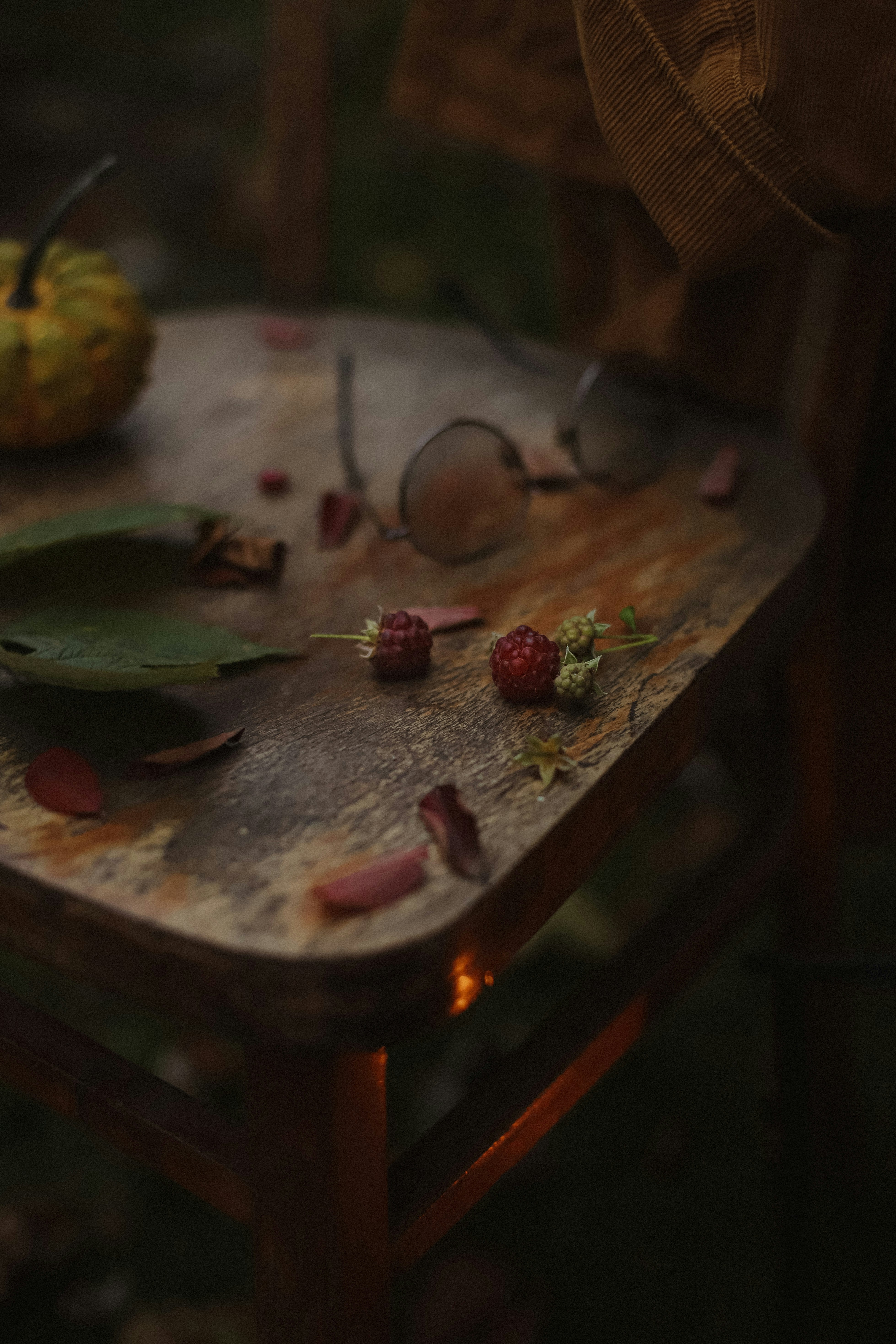 a table with food on it