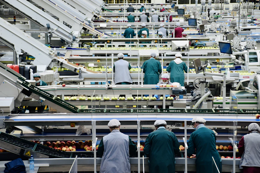 Garment manufacturing unit seen from the factory approach