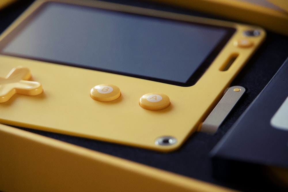 a close up of a game controller