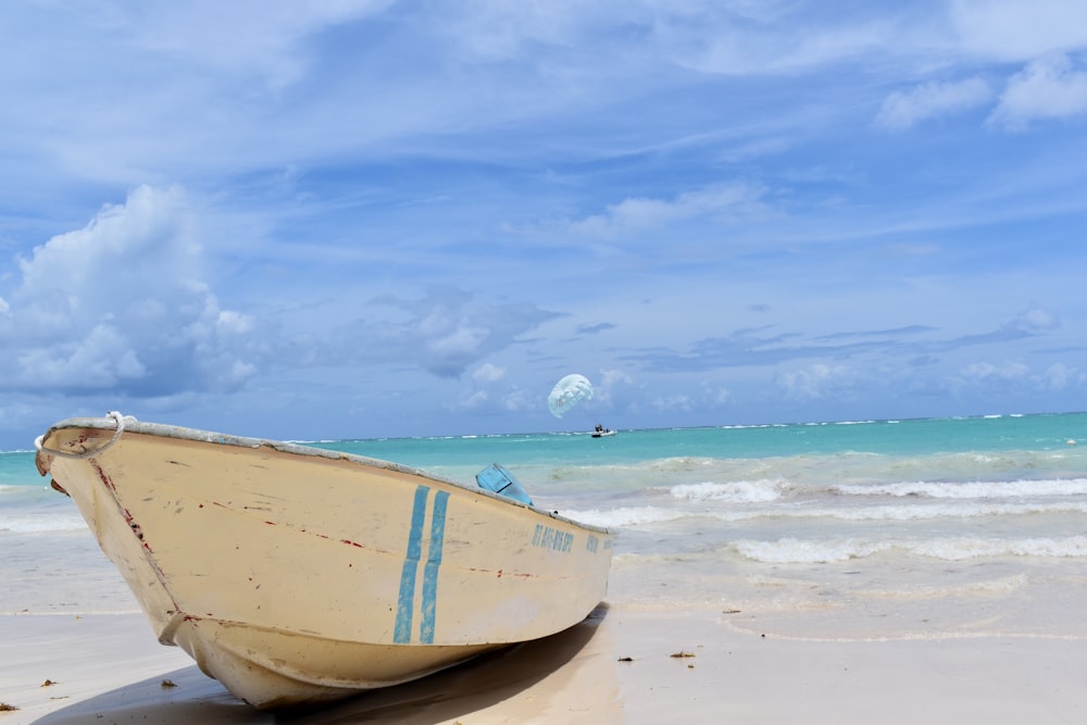 a boat on a beach