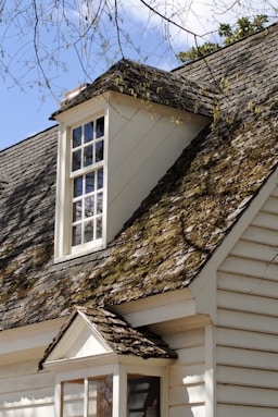 a house with a broken window