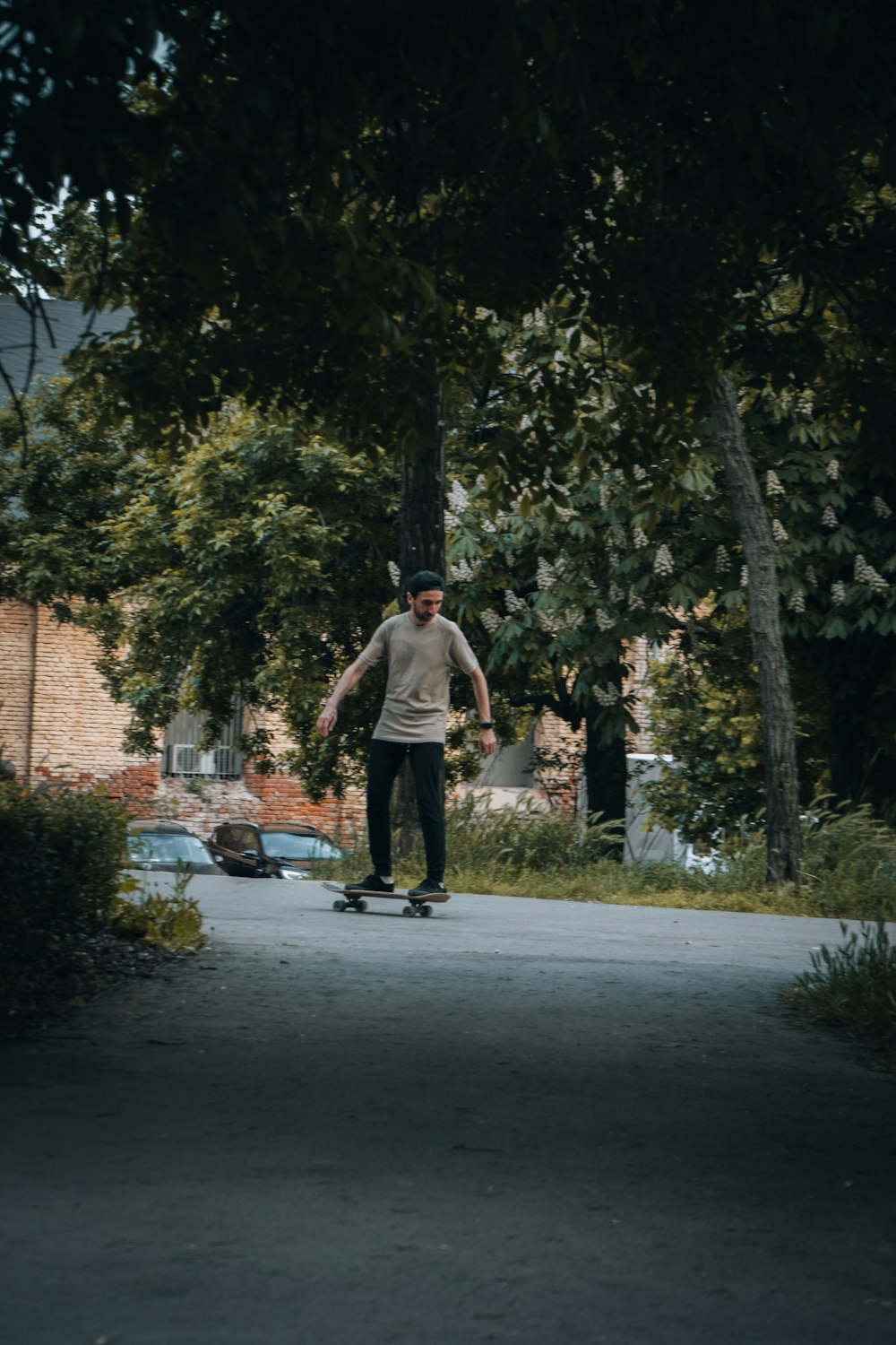 a man riding a skateboard