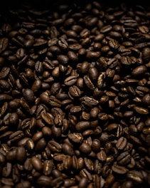 a pile of coffee beans
