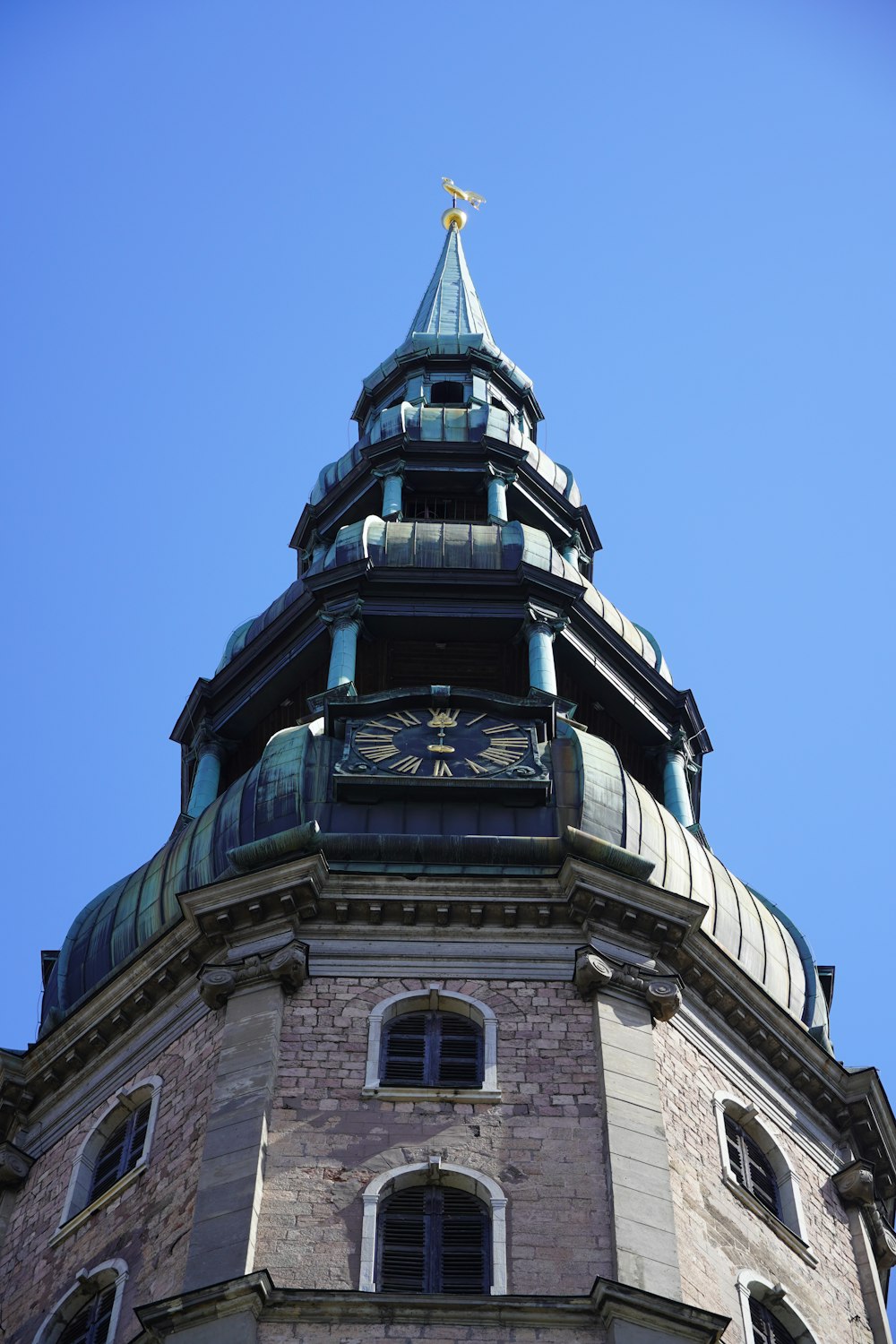 a clock on a tower