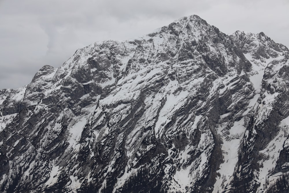 a mountain covered in snow