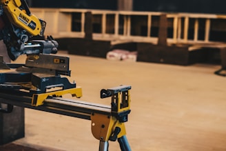 a yellow and black machine