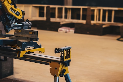 a yellow and black machine
