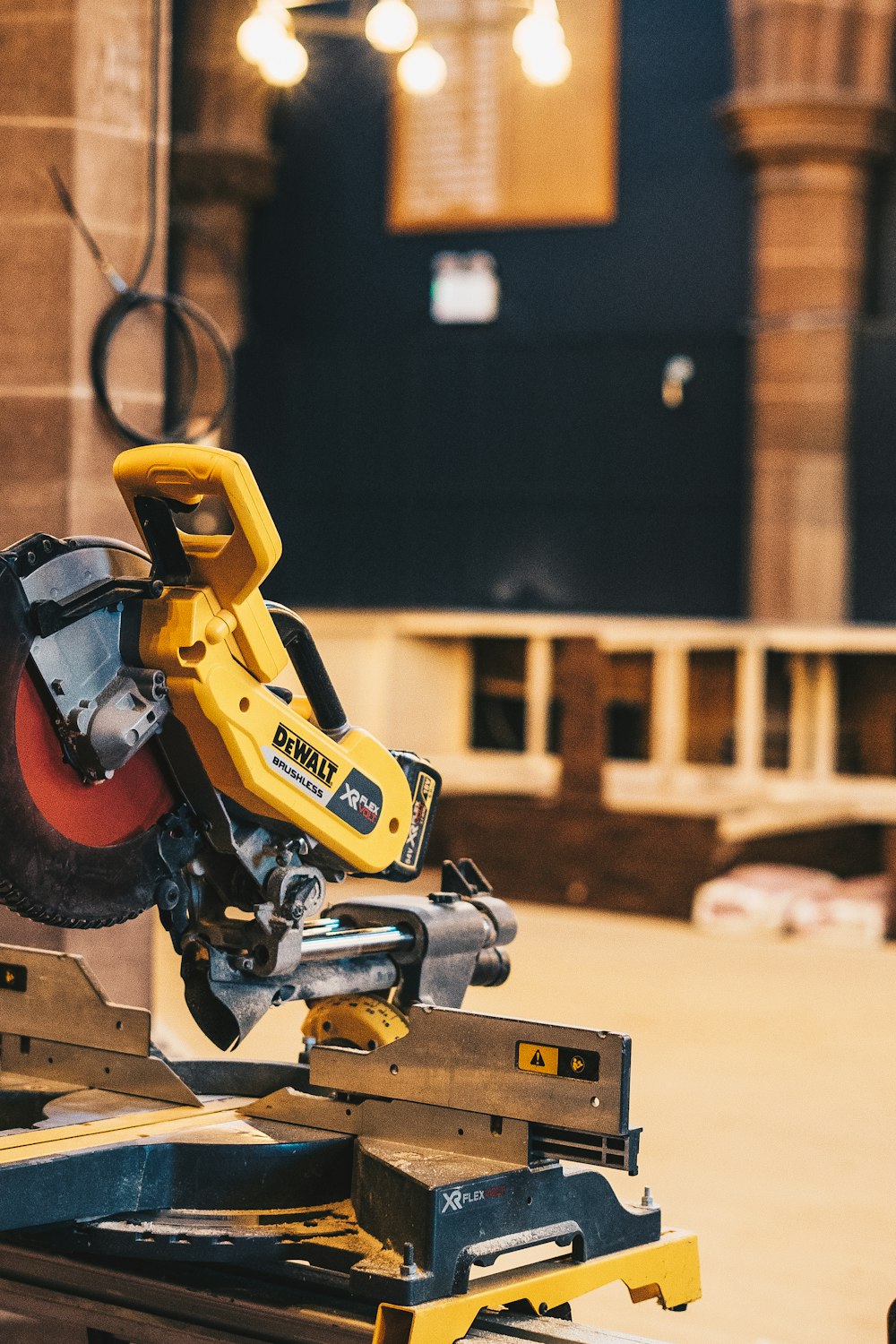 a yellow and black construction vehicle