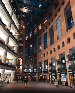 First floor retail area showcasing spacious shopfronts with elegant interiors and ample natural light.