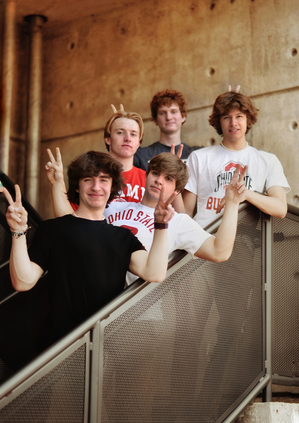 a group of people posing for a photo