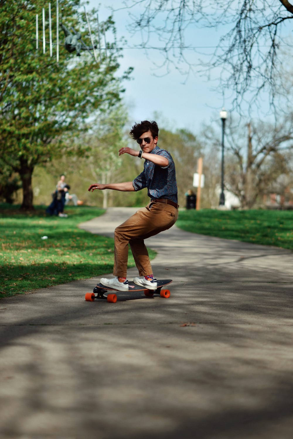 a man riding a skateboard