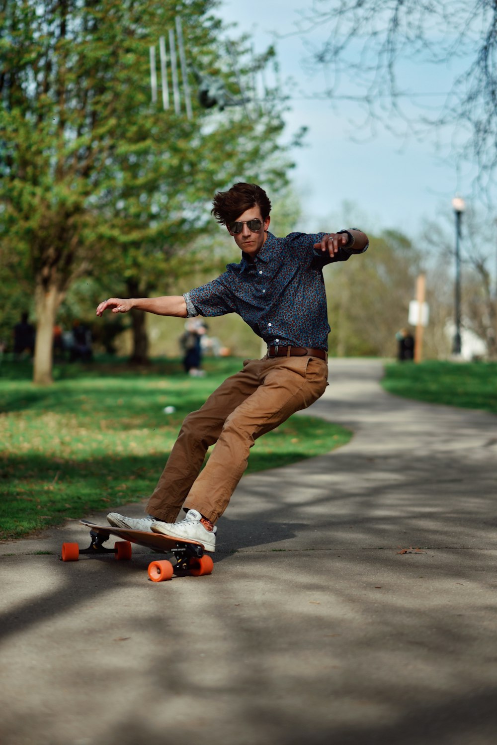 a man riding a skateboard