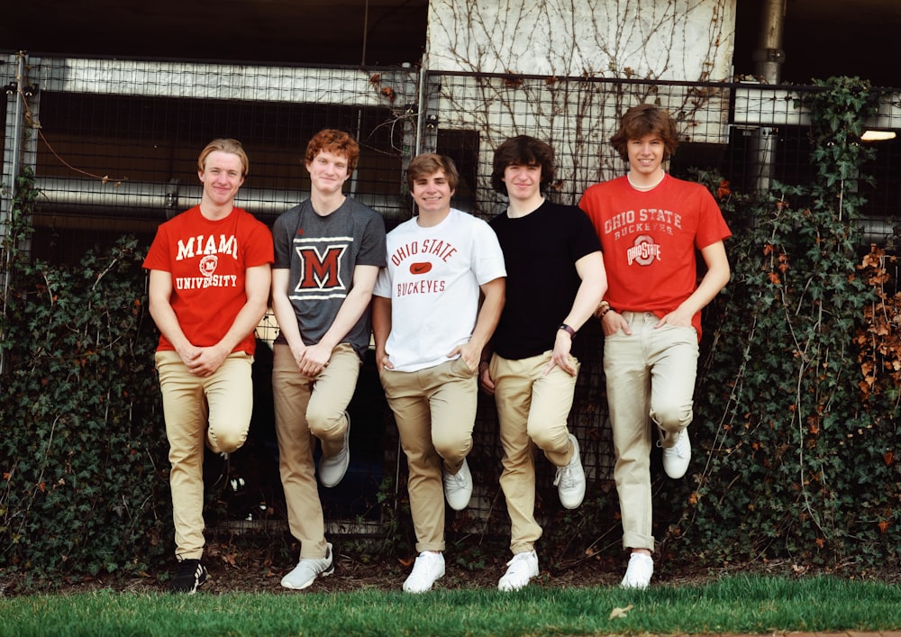 a group of people posing for a photo