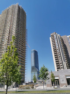 a few tall buildings