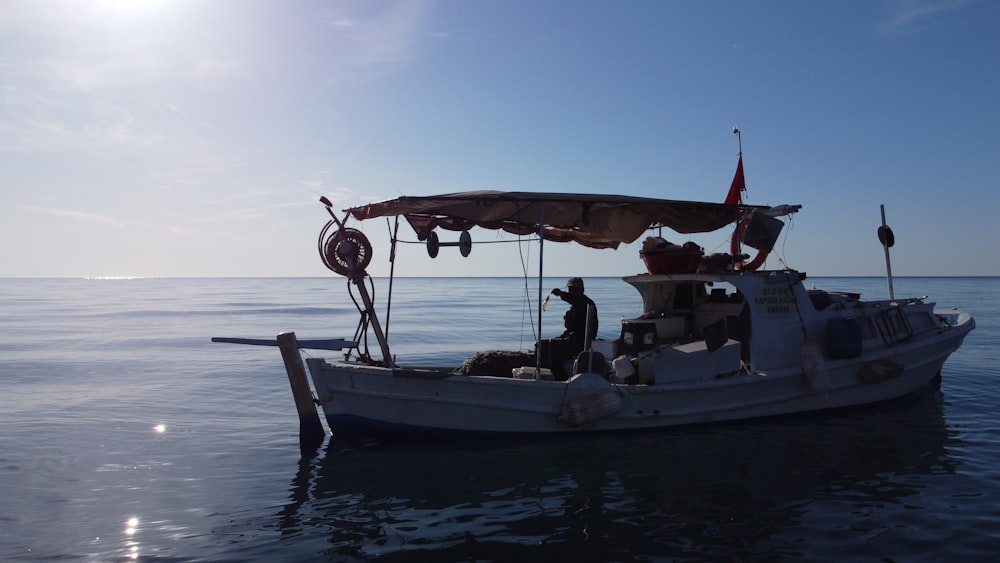 a boat with a large machine on it