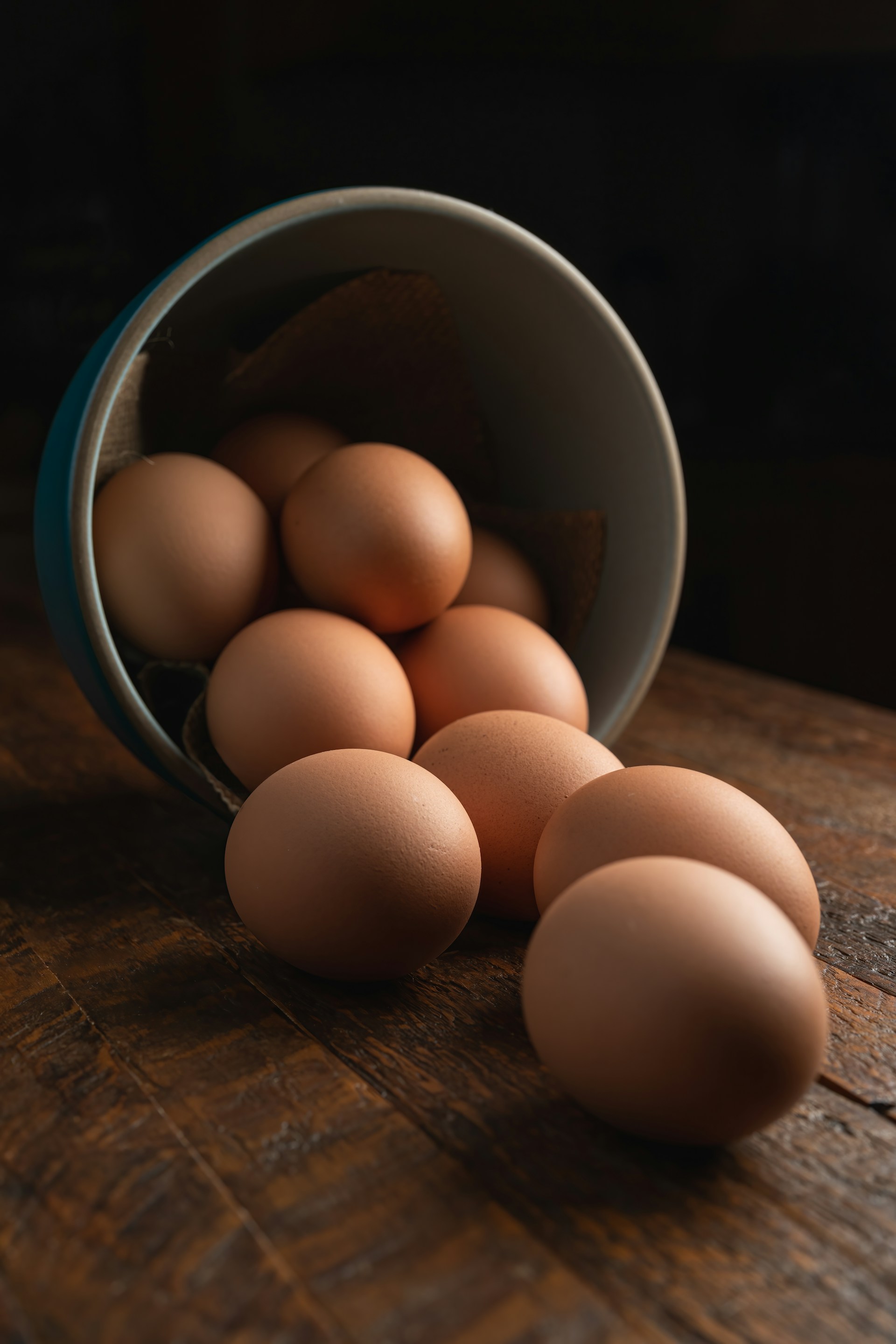 a bucket of eggs