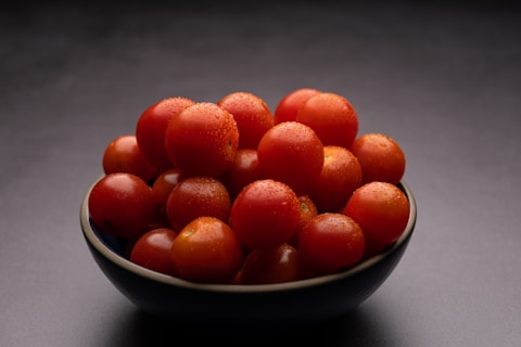 a bowl of red eggs