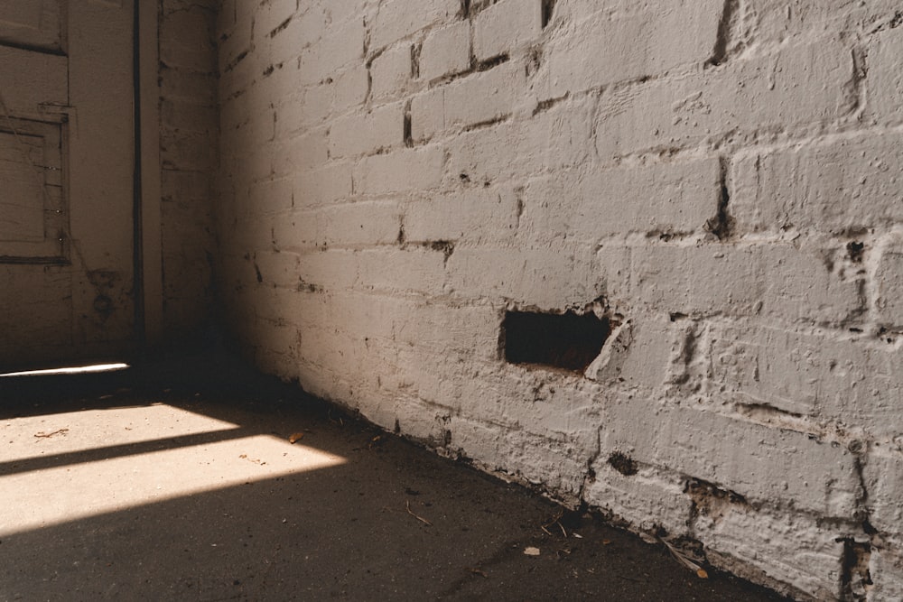 a white brick wall