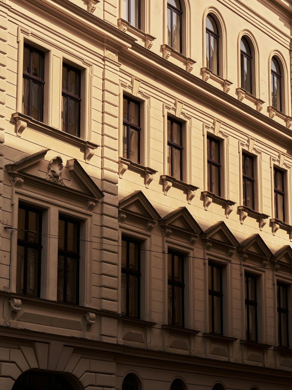 a building with many windows