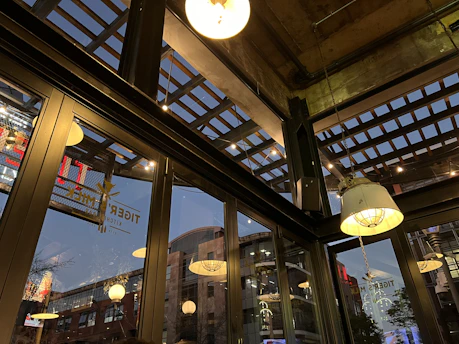 Before and after images of a remodeled commercial interior space.