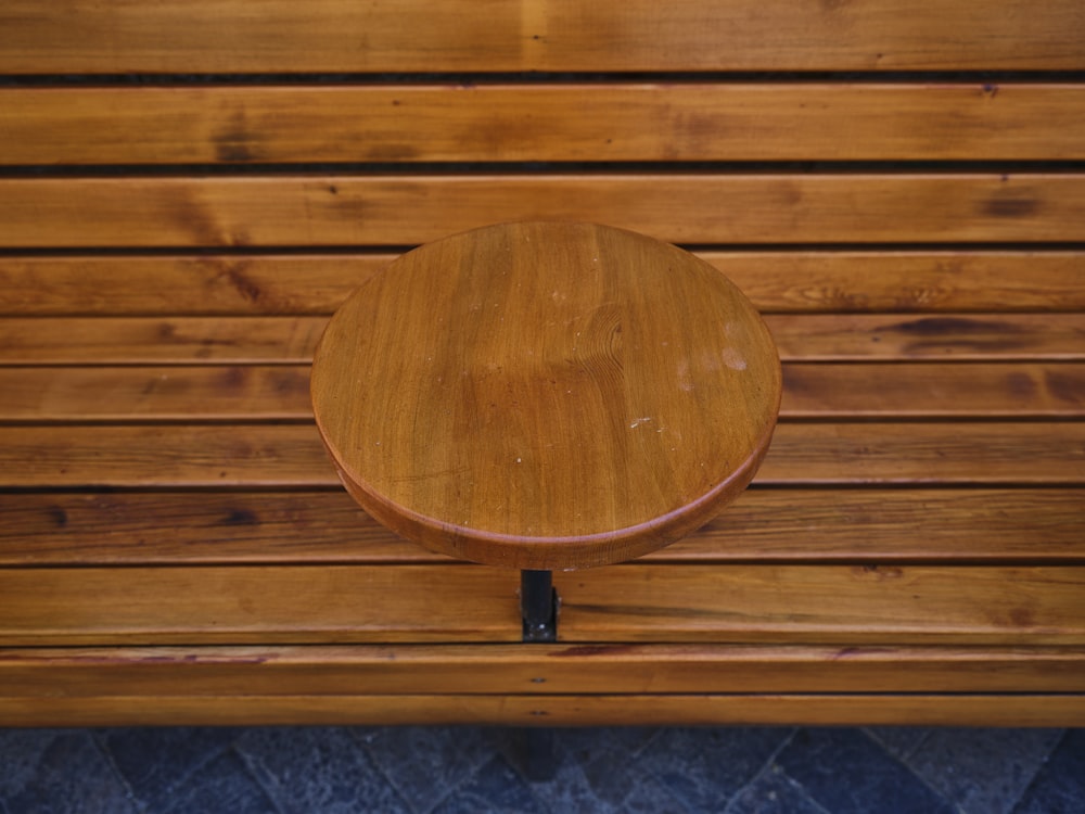 a wooden table on a wood surface