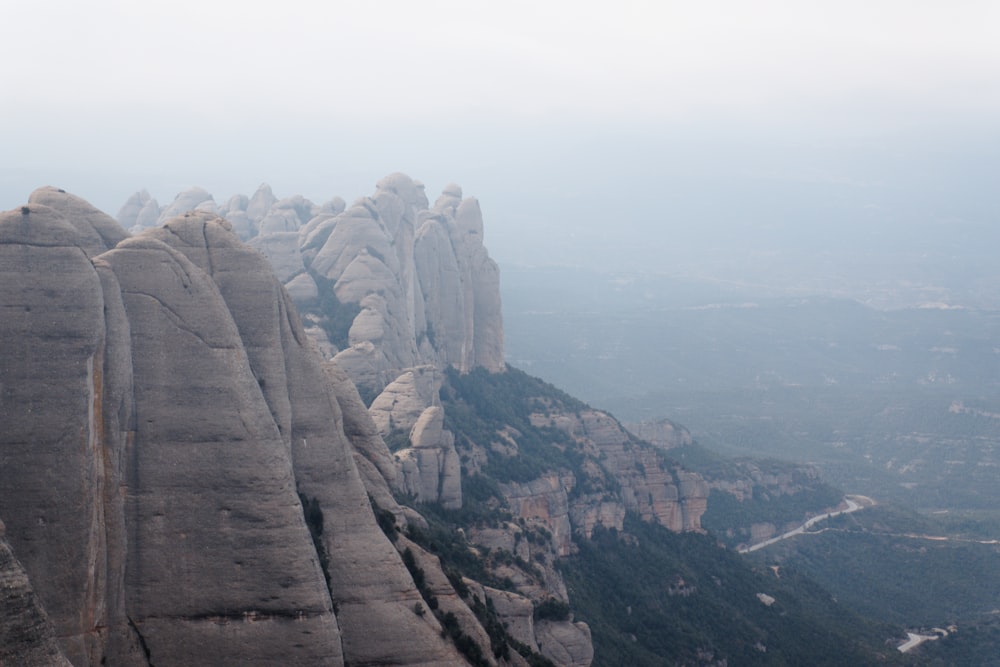 a large rocky cliff