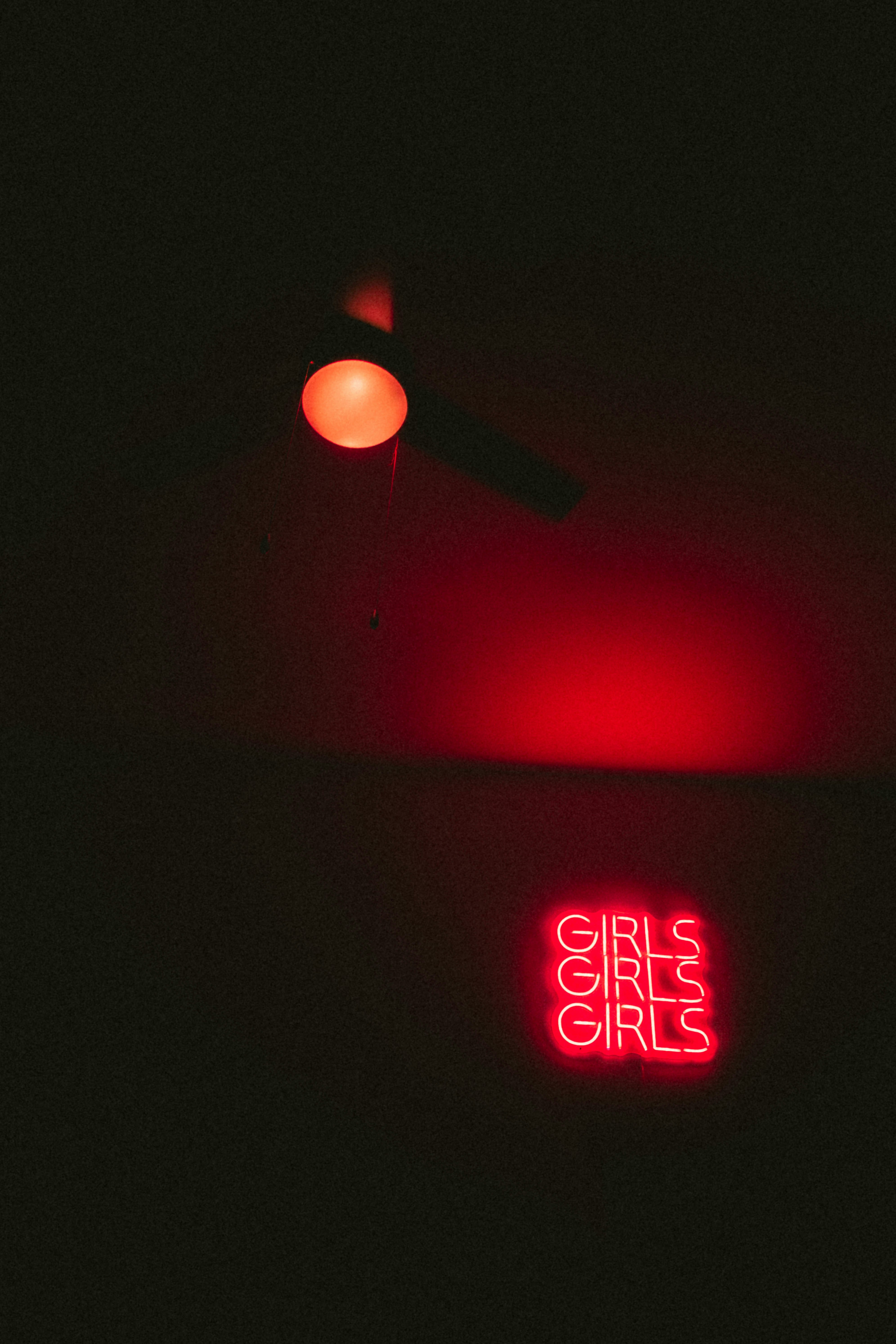 a red light in the dark