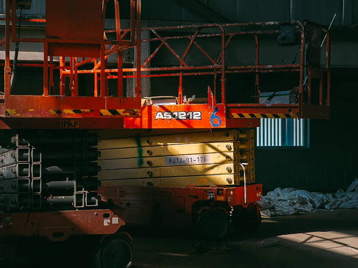 Large crane-equipped truck on site