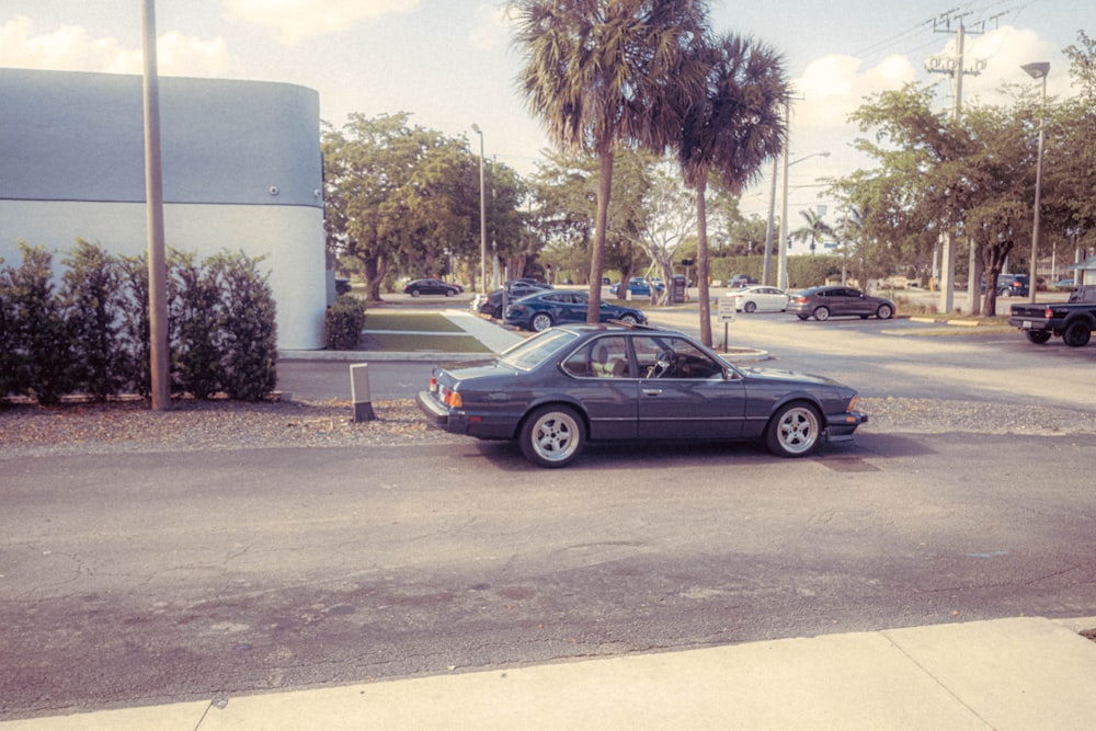 a car parked on the side of a road