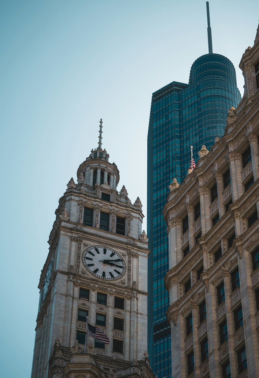 a clock on a tower